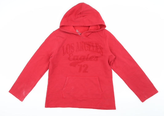 Gap Men's Red Hooded Pullover Hoodie L Sports