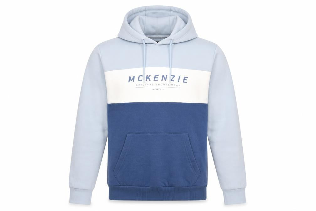 Mens UK XS Regular McKenzie Blue Pullover Hoodie