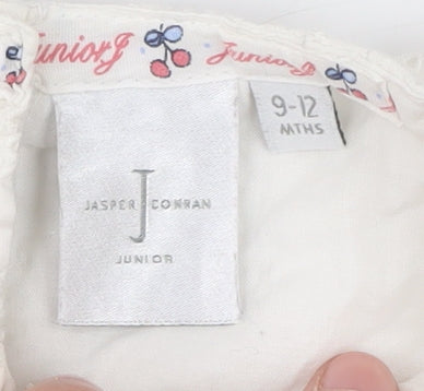 Jasper Conran Ivory Baby Blouse 9-12M, Short Sleeve Casual Top