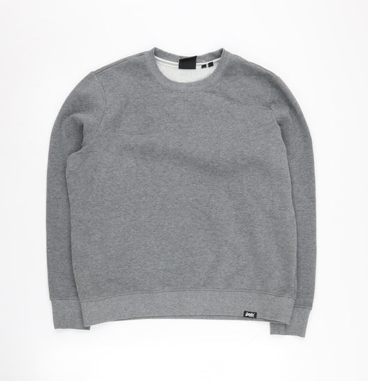 Superdry Women's Grey Crew Neck Sweatshirt Size 12