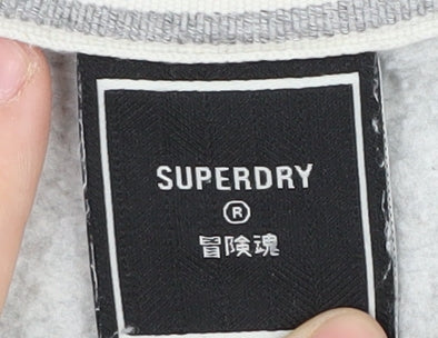 Superdry Women's Grey Crew Neck Sweatshirt Size 12