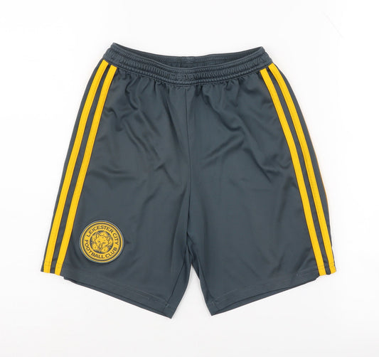 Adidas Boys Grey Athletic Shorts 11-12 Years Football Style