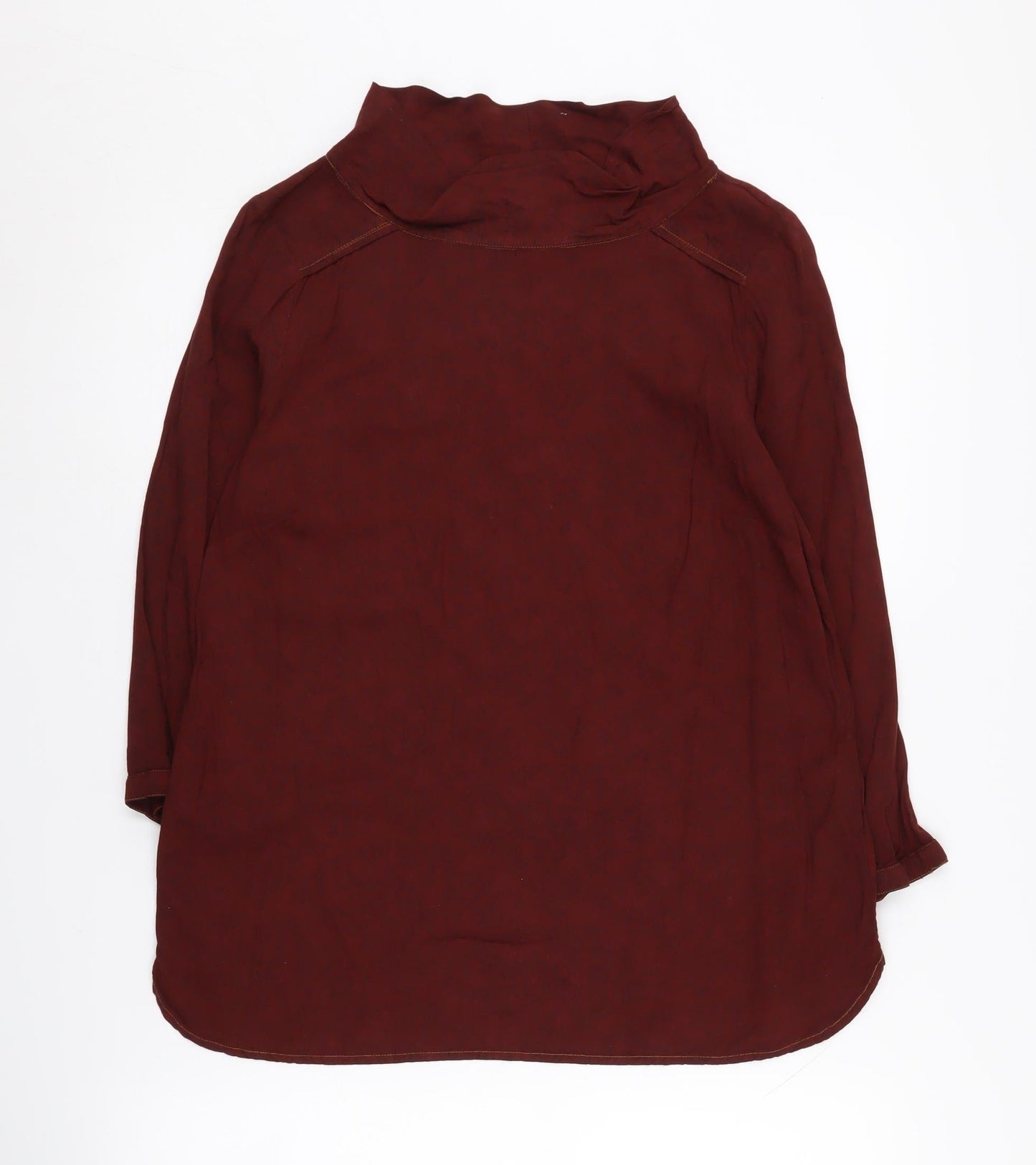 White Stuff Women's Red Long Sleeve High Neck Top - Size 12