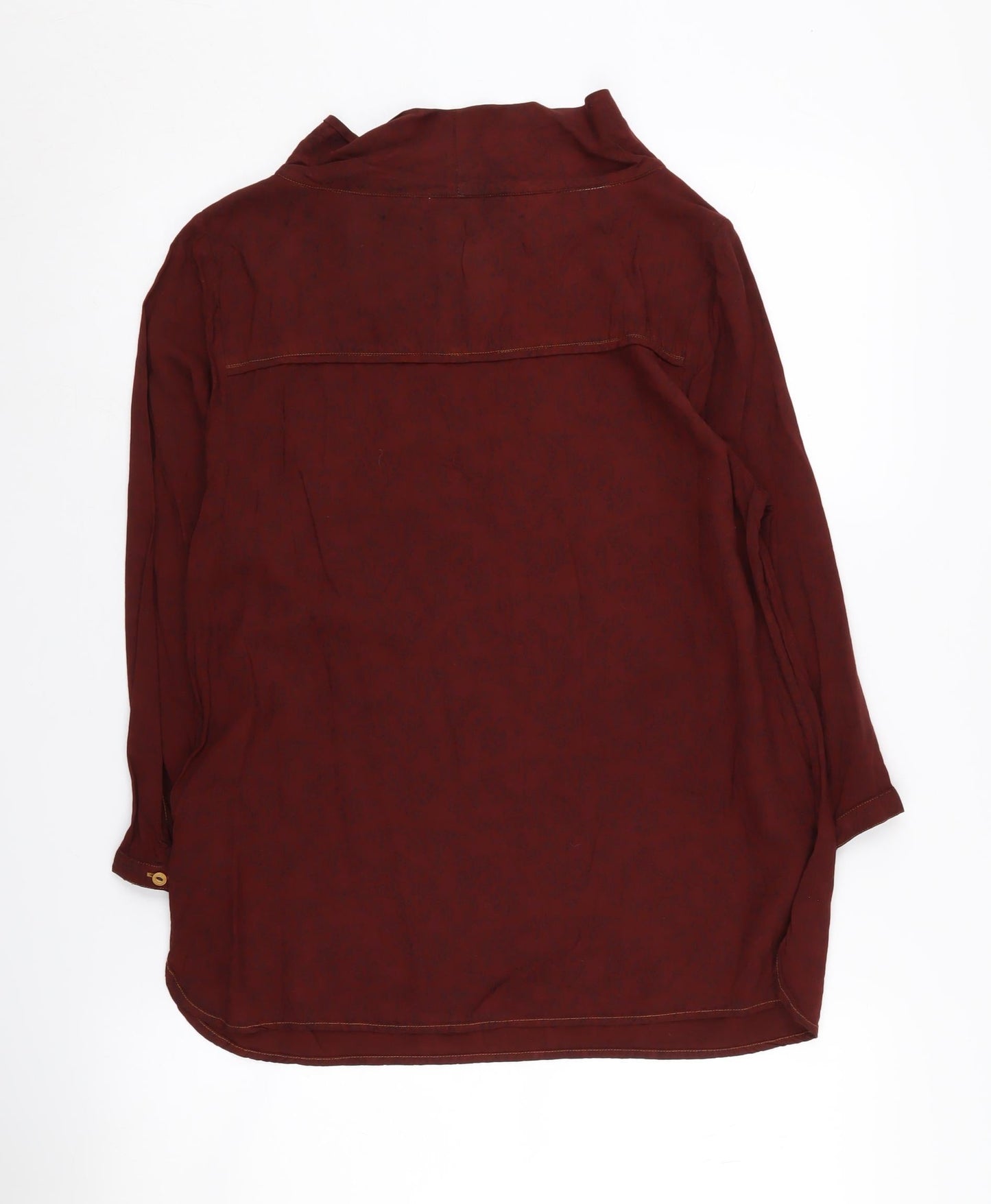 White Stuff Women's Red Long Sleeve High Neck Top - Size 12