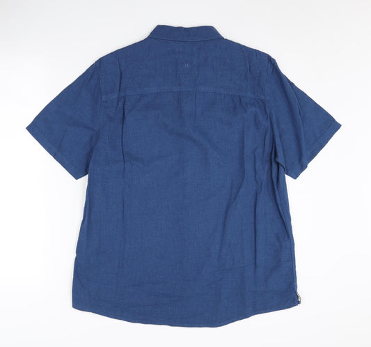 Fat Face Men’s Blue Regular Fit Button-Up Shirt S