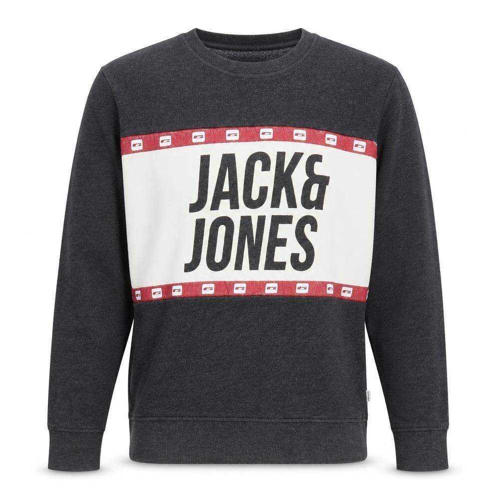 Mens UK L Regular JACK & JONES Grey Pullover Sweatshirt