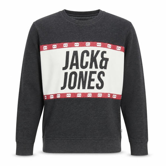 Mens UK L Regular JACK & JONES Grey Pullover Sweatshirt