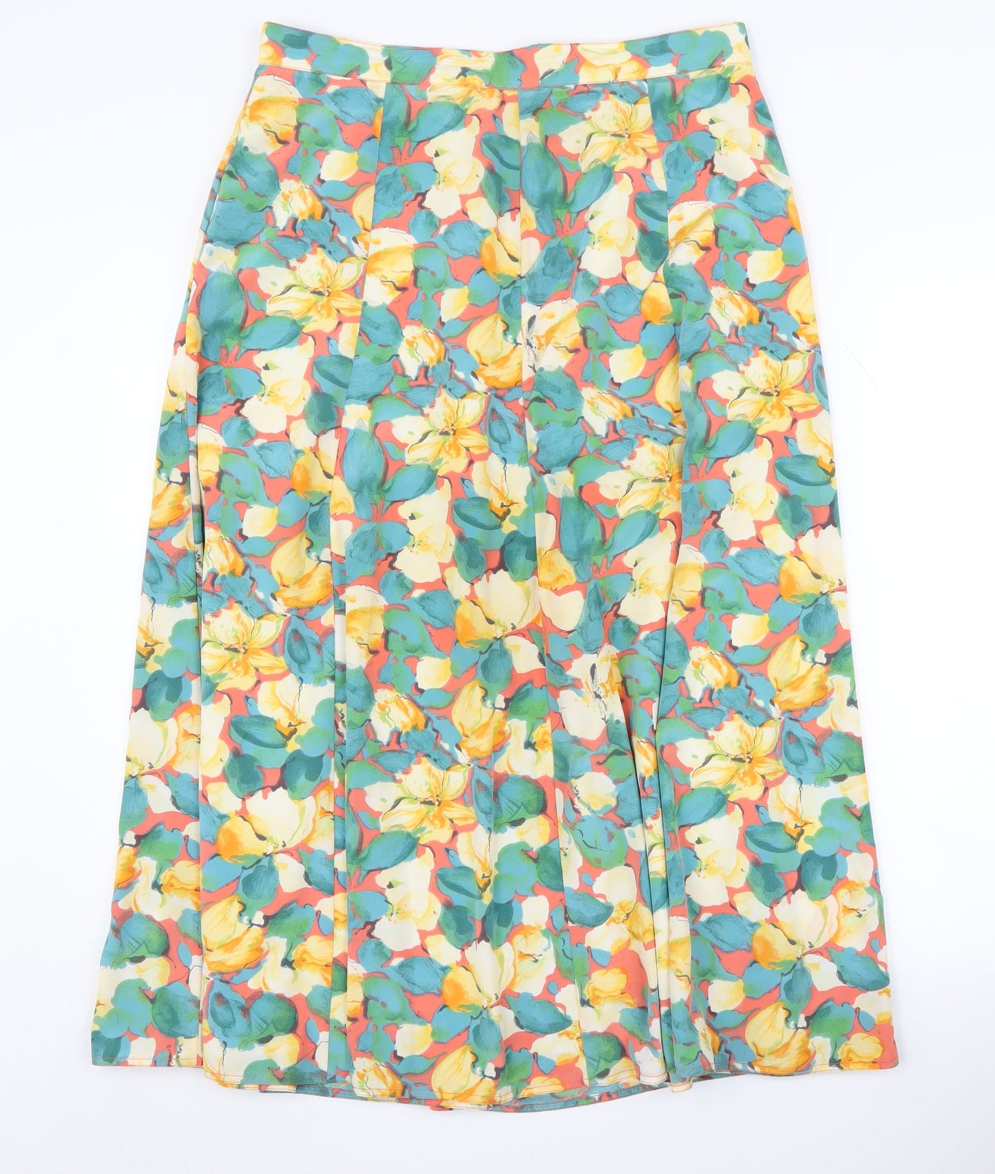 Viyella Women's Multicoloured Floral Pleated Skirt