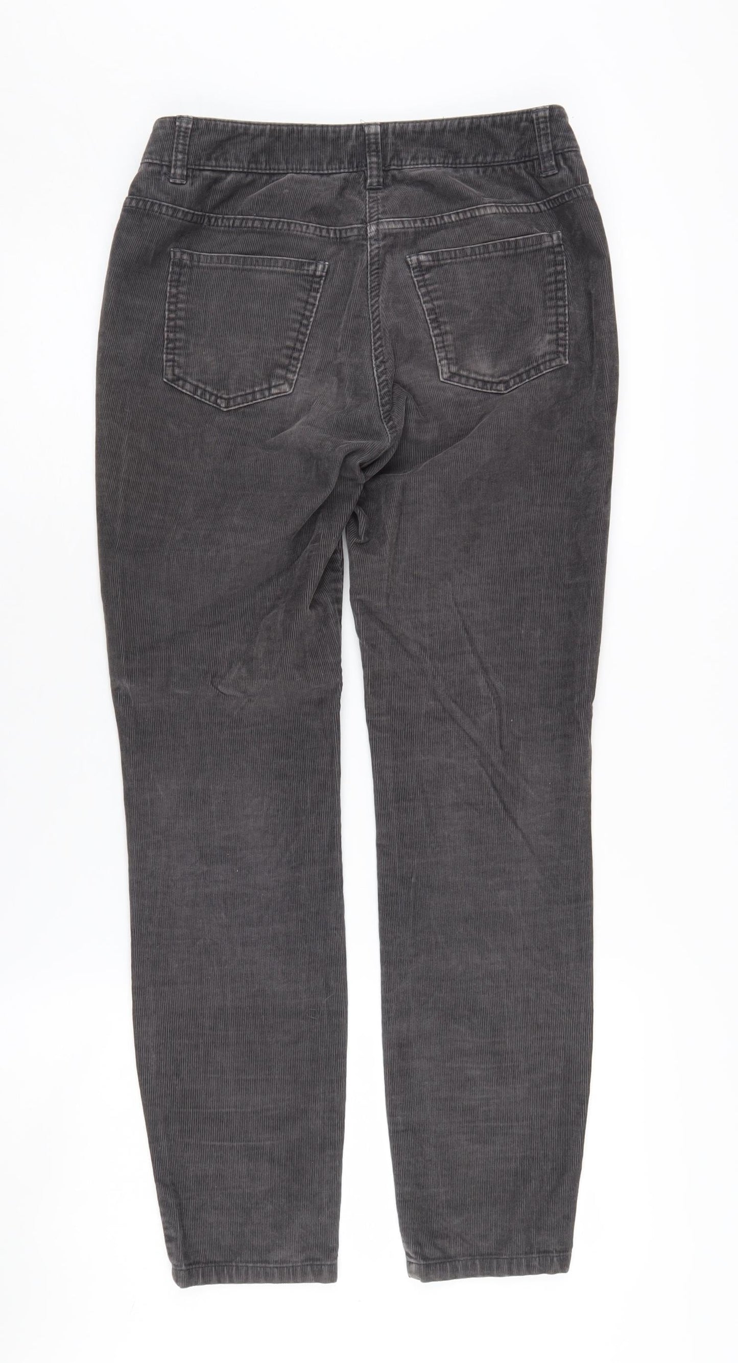 Boden Women's Grey Corduroy Chino Trousers Size 8P