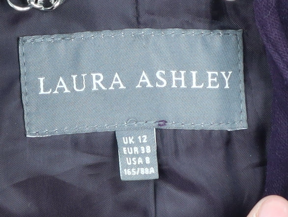 Laura Ashley Women's Purple Mid-Length Coat, Size 12
