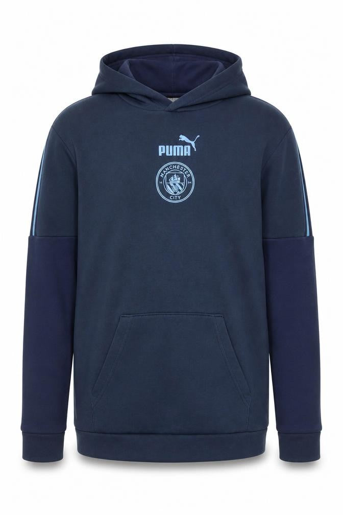 Puma Boys Man City Blue XL Hoodie Pullover Graphic Print