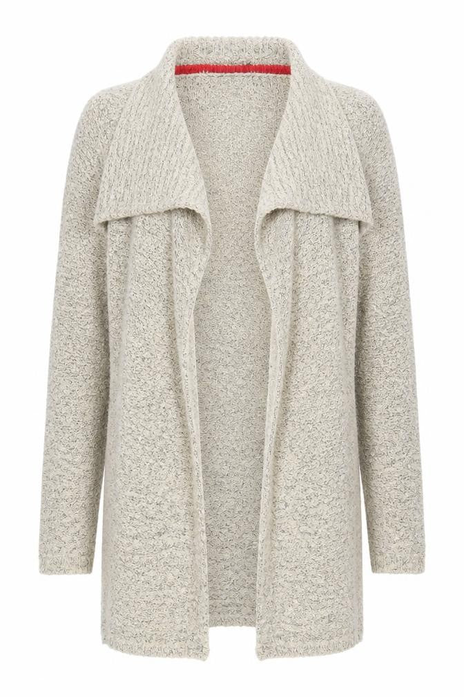 Womens UK 12 Relaxed Kangol Beige Cardigan Chunky-Knit