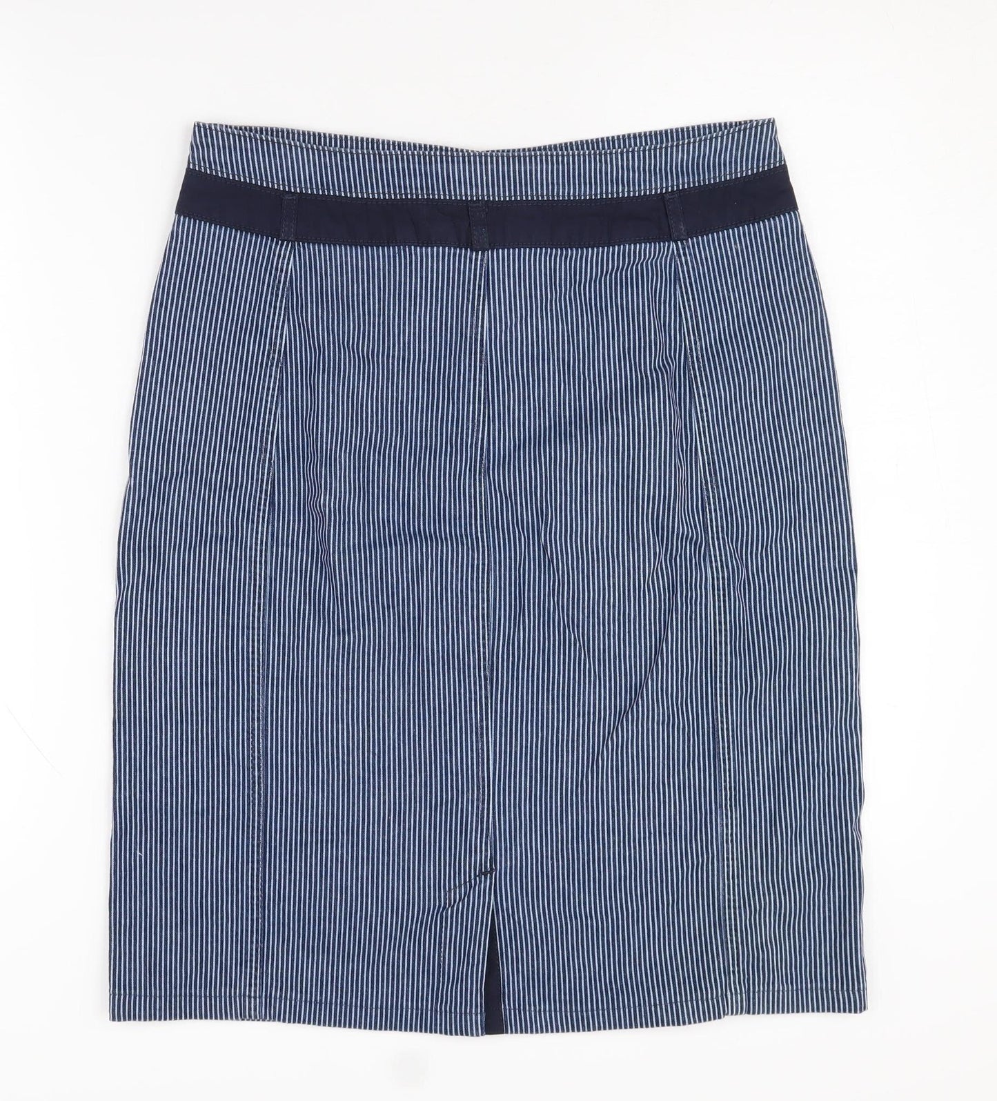 Viyella Women's Blue Striped Pencil Skirt Size 10