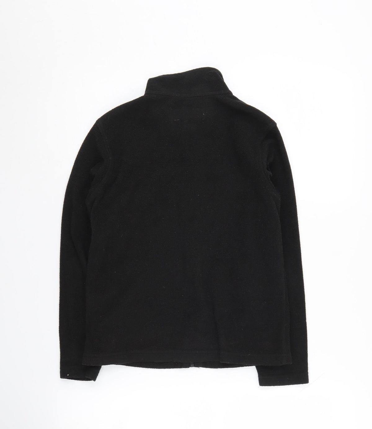 Back view of Regatta boys’ black full zip fleece jacket 9-10 years