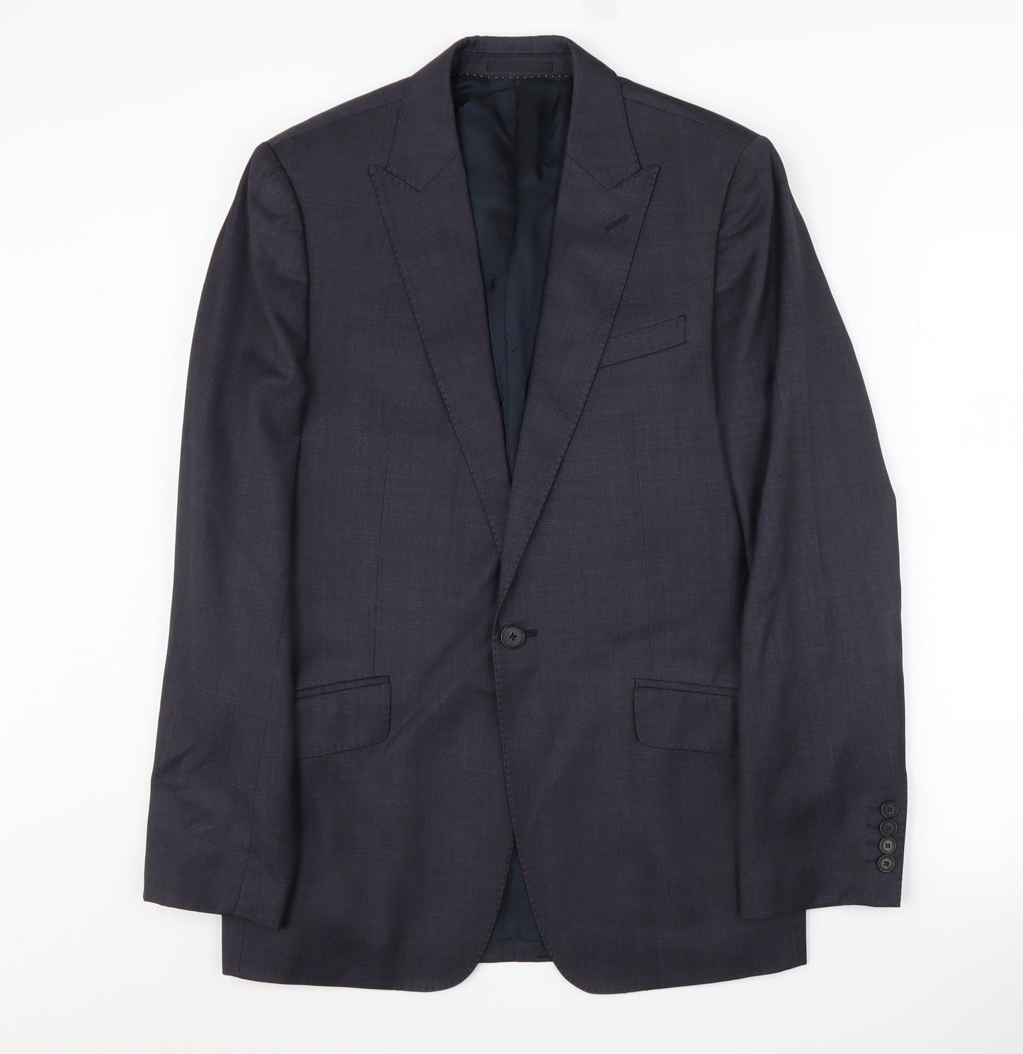 Jaeger Men's Blue Wool Blazer 38R Regular Fit