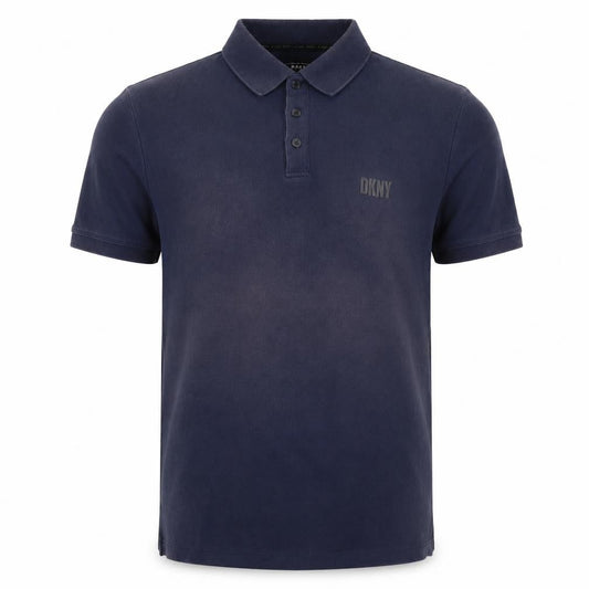 DKNY Men's Blue Polo Shirt - Size M, Cotton Mix