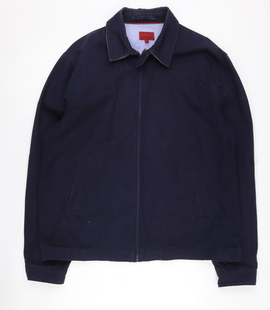 Pierre Cardin Men's Blue XL Full Zip Cotton Jacket