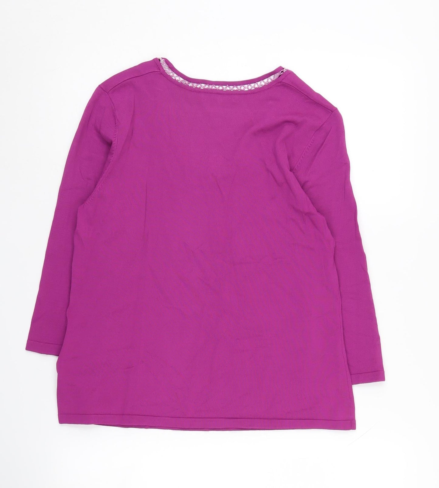 Windsmoor Women's Purple 3/4 Sleeve Top M
