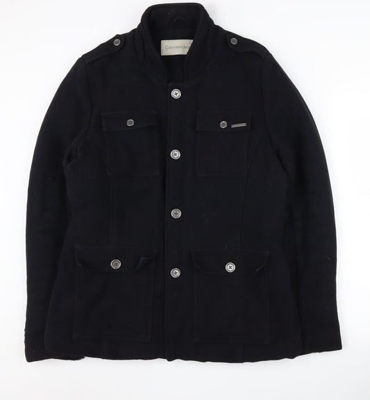 Calvin Klein Men's Black Military Jacket Medium