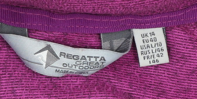 Regatta Women's Purple Full Zip Jacket Size 14