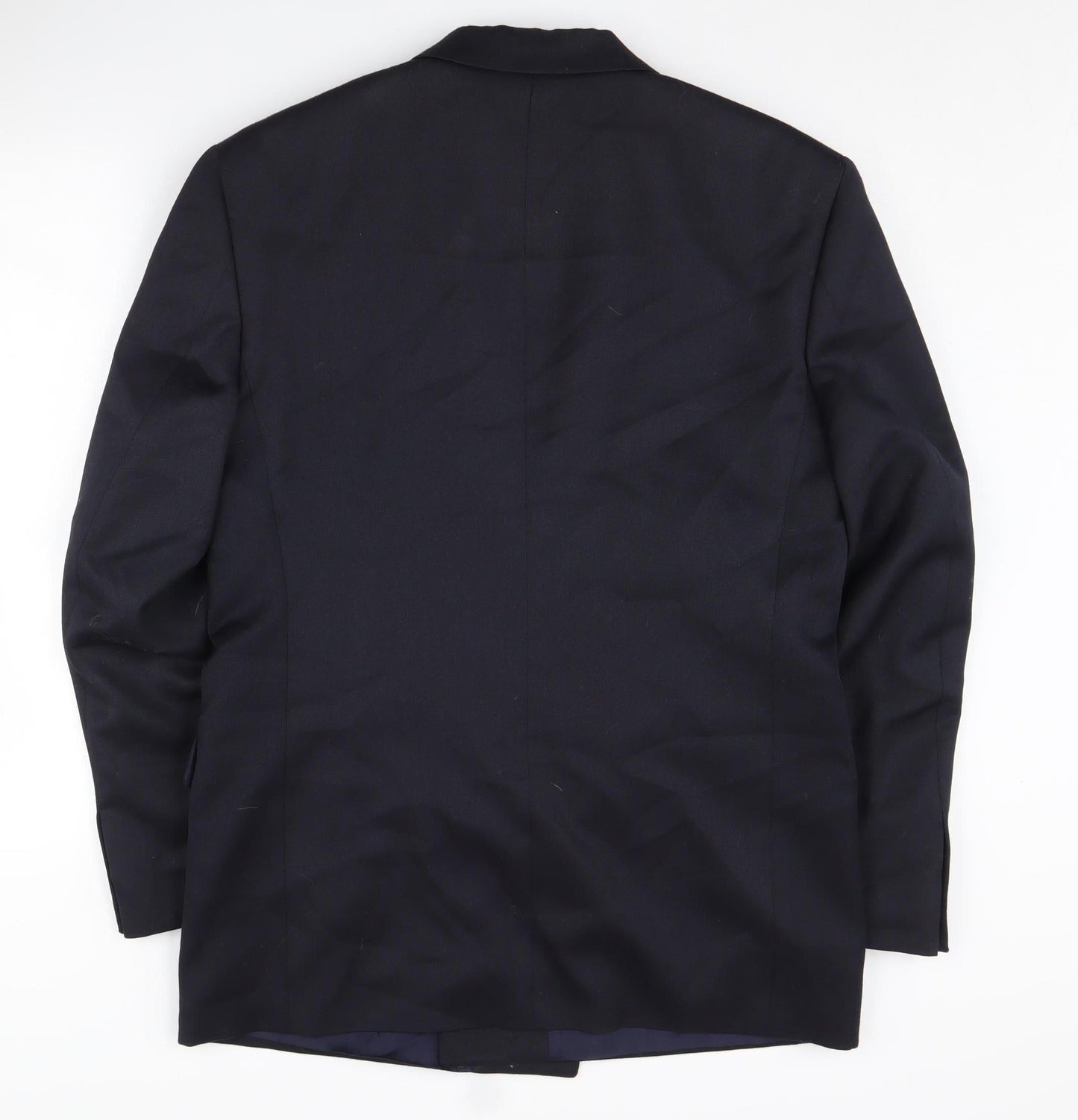 Sergio Rossi Men's Blue Blazer, 38R, Double-Breasted