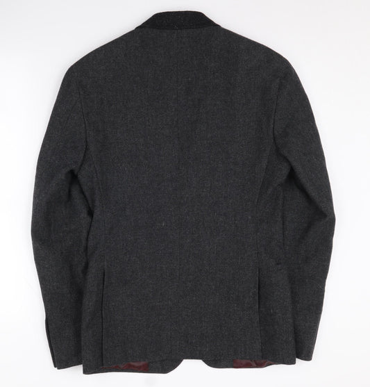 Remus Uomo Men's Grey Wool Blazer 36R Jacket