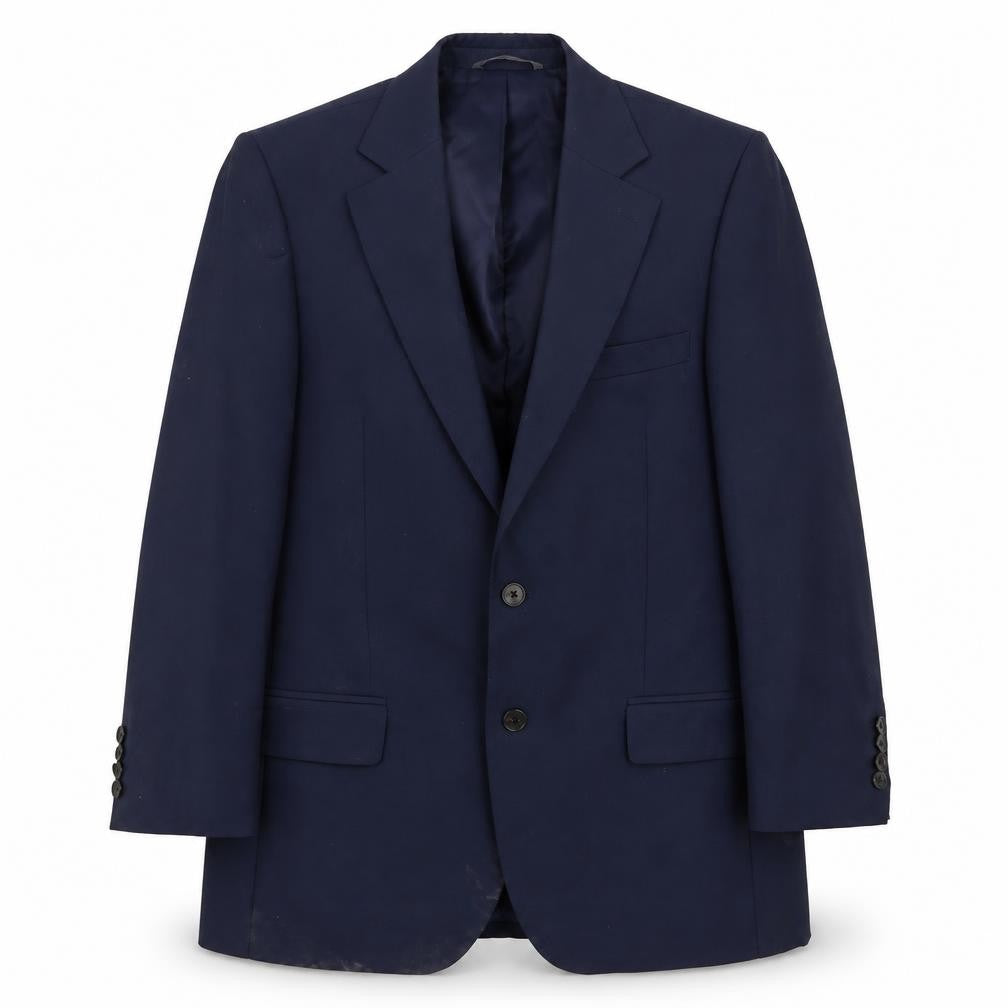 Moss Blue Suit Jacket Unisex 40S Tailored