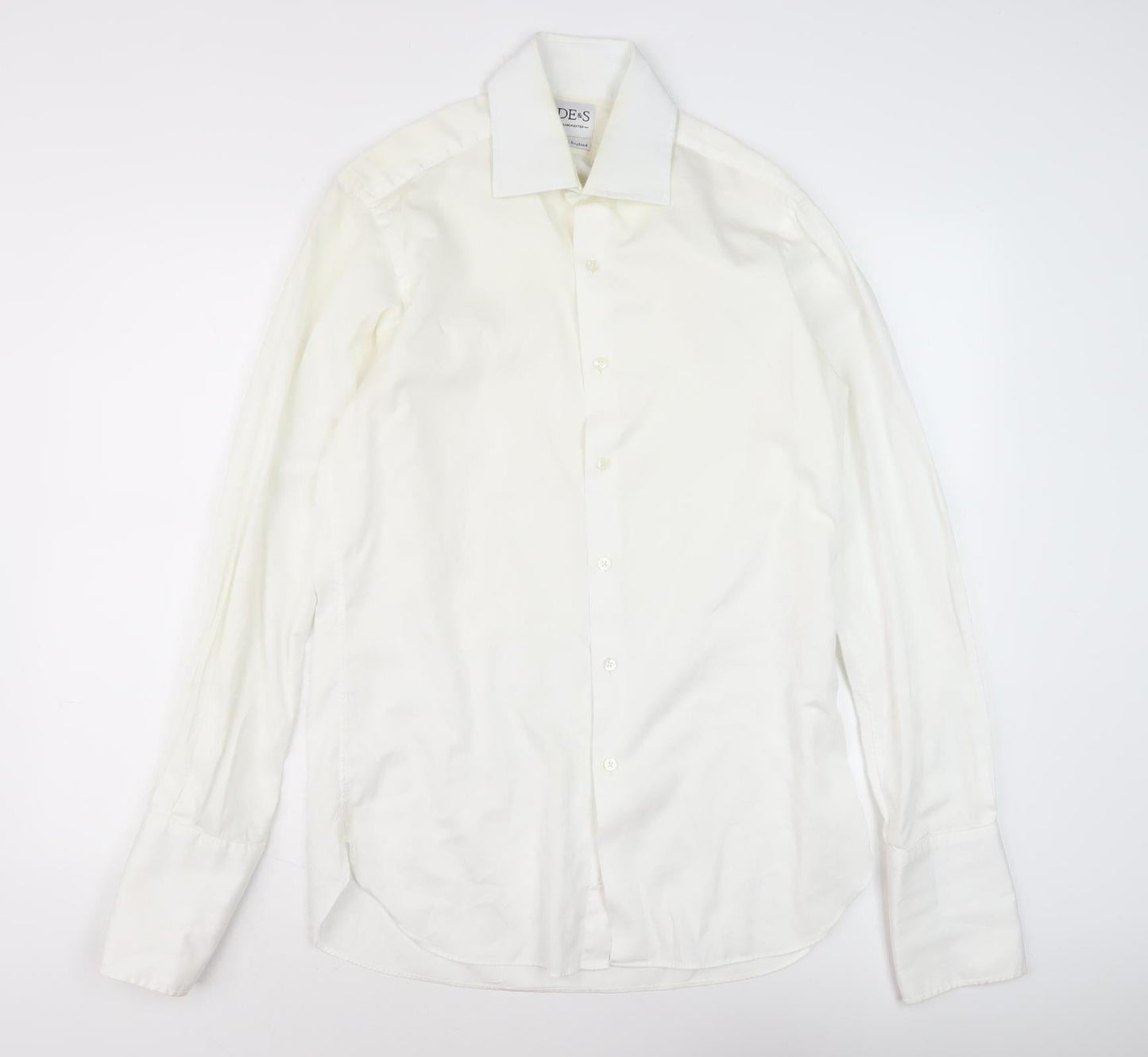 DE&S Manchester Men's White Dress Shirt, Size 16