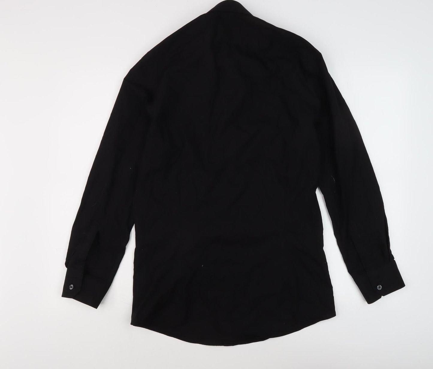 Charles Tyrwhitt Men's Black Dress Shirt, 38 cm, Extra Slim