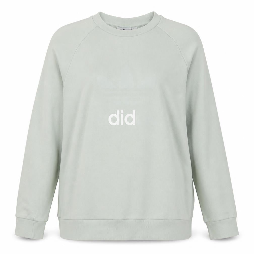 Womens UK M Regular adidas Green Pullover Sweatshirt