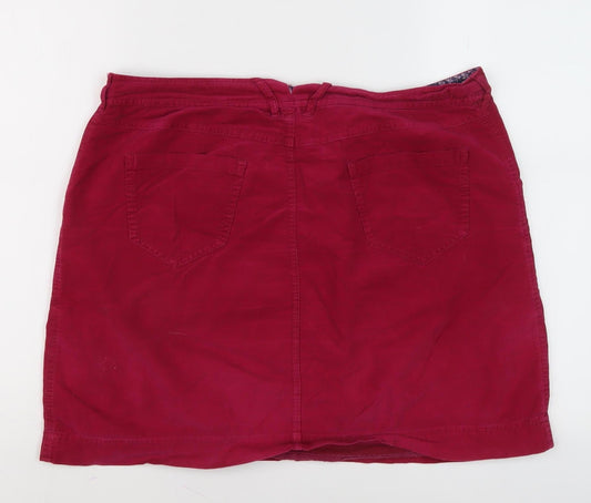 White Stuff Women's Red Corduroy Skirt Size 12