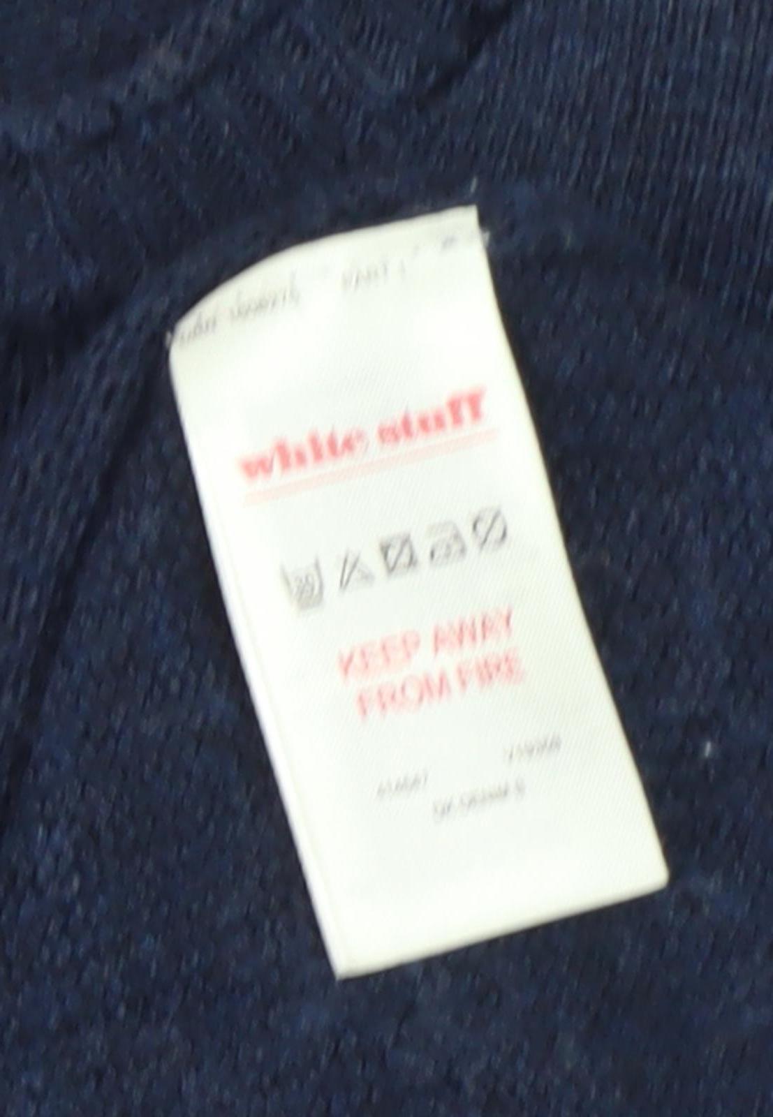White Stuff Women's Blue Heart Jumper, Size 8, Casual Style