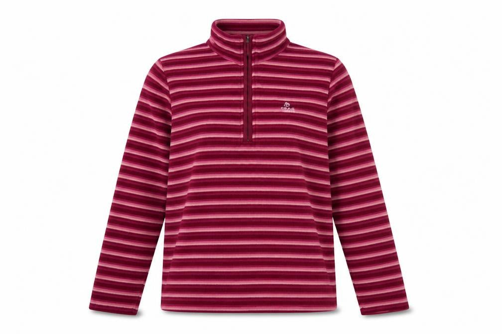 Womens UK 14 Regular Craghoppers Red 1/4 Zip Sweatshirt