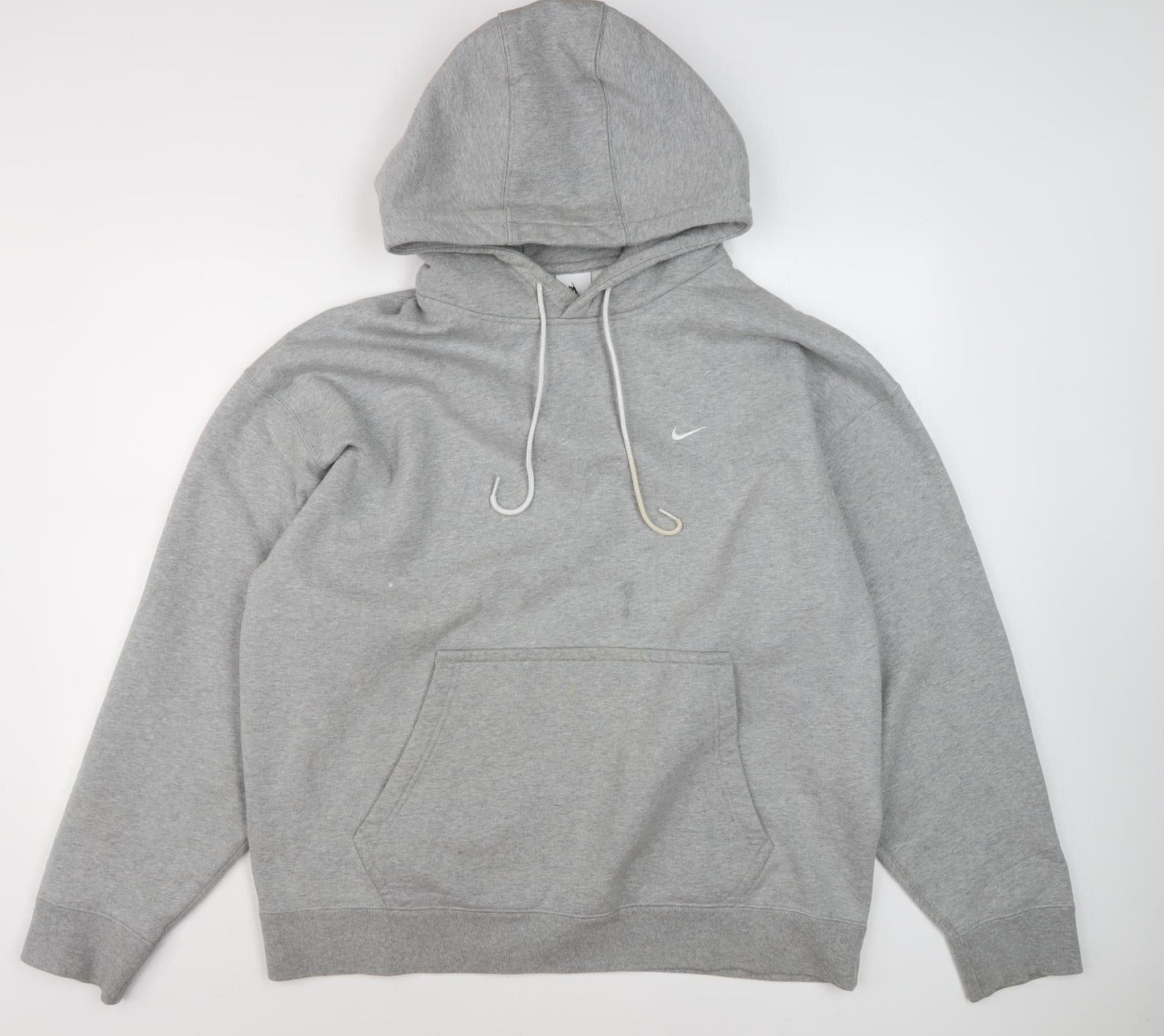 Nike Men's Grey Hoodie, Size L, Logo Pullover