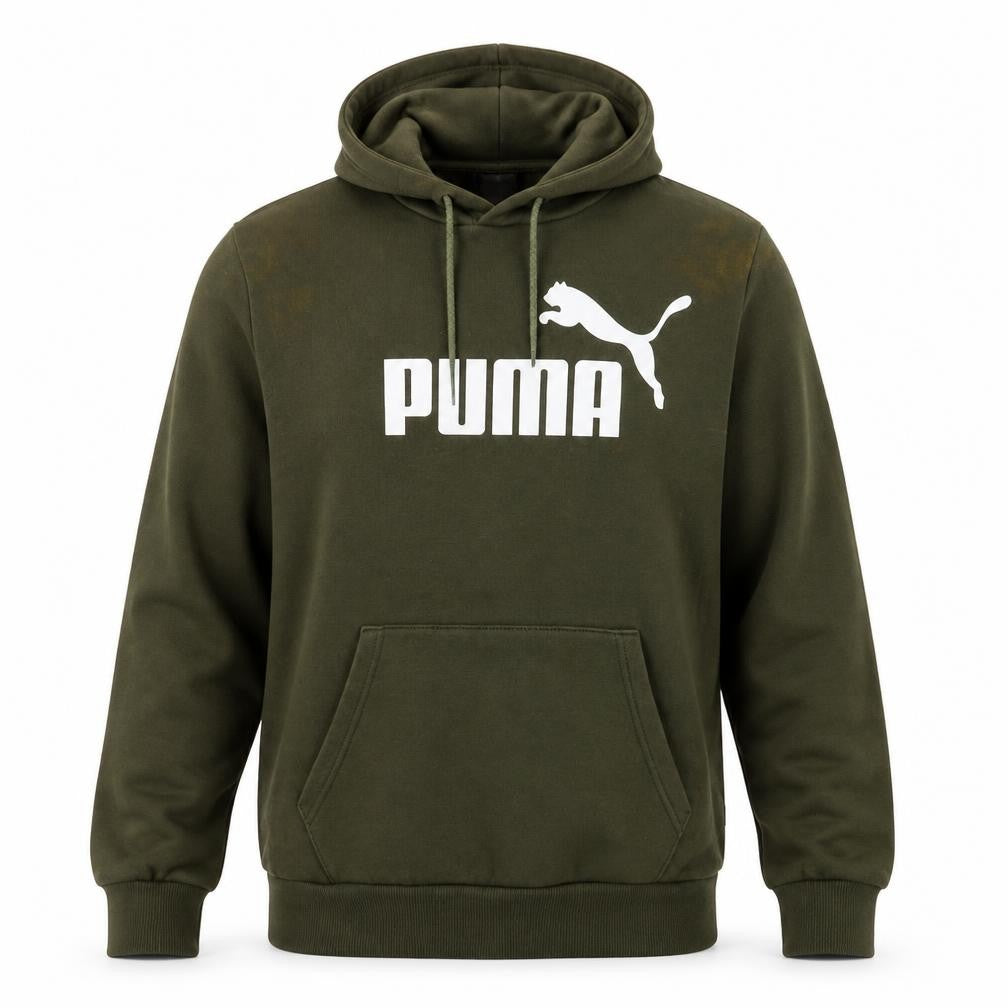 Mens UK M Regular PUMA Green Pullover Hoodie