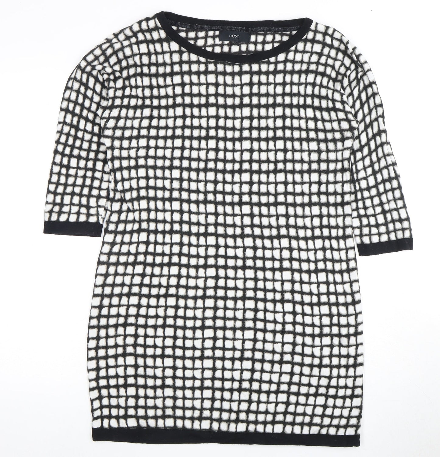 Next Women's Black Geometric Dress, Size 16