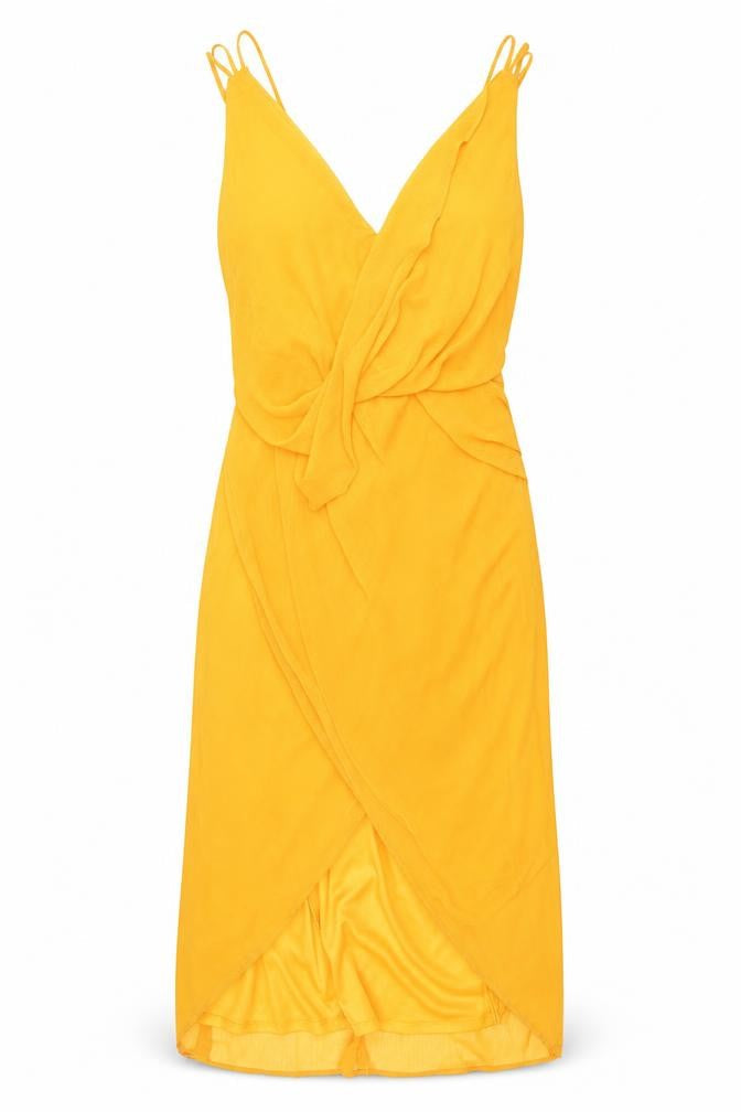 ASOS Women's Yellow Dress, Size 10, Sleeveless Strappy