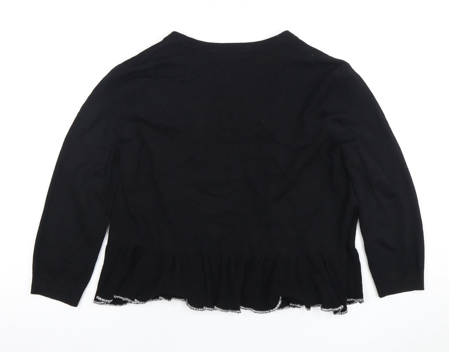 M&Co Women's Black Cardigan Size 12 Regular Fit