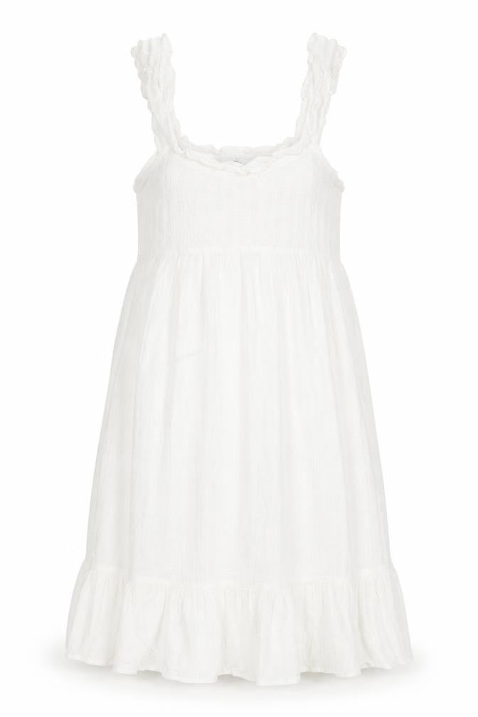 Marks and Spencer Women's White Sleeveless Dress
