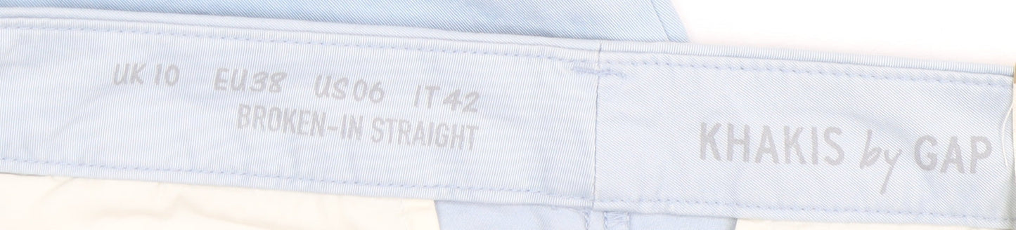 Gap Women's Blue Straight-Leg Khakis Size 10
