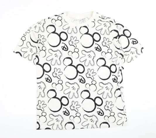 Disney Unisex Adults White XS T-Shirt Crew Neck