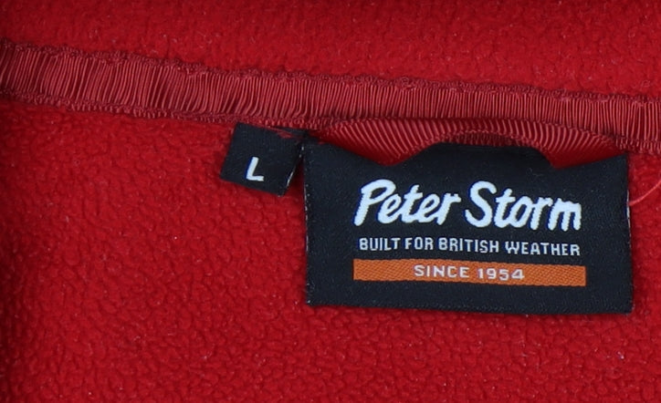 Peter Storm Men's Red Fleece Sweatshirt L 1/2 Zip