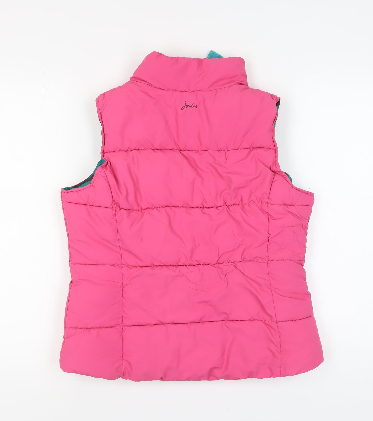 Joules Women's Pink Puffer Waistcoat Size 12