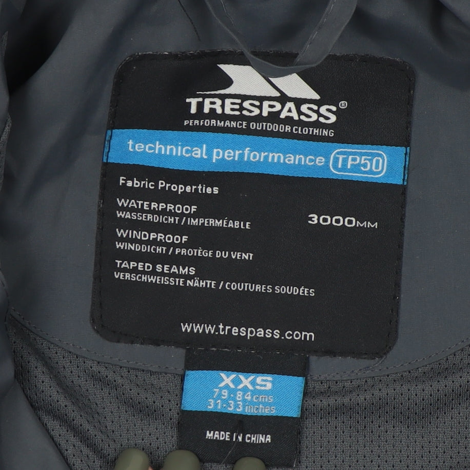 Trespass Men's Grey Waterproof Jacket 2XS