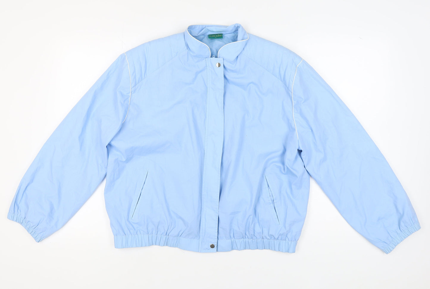 Canda Women's Blue Relaxed Cotton Jacket Size 18
