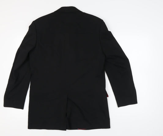 Burton Men's Black Regular Fit Blazer, Size 38R, Viscose Blend