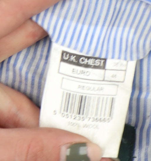 Racing Green Men's Blue Wool Blazer 38R