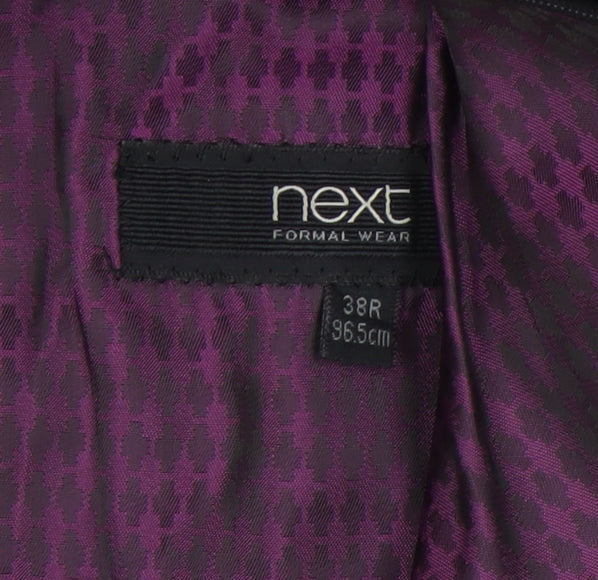 Next Men's Black Striped Wool Blazer Size 38R