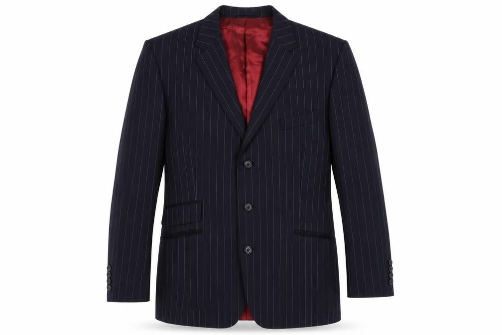 Marks and Spencer Men's Blue Striped Blazer M