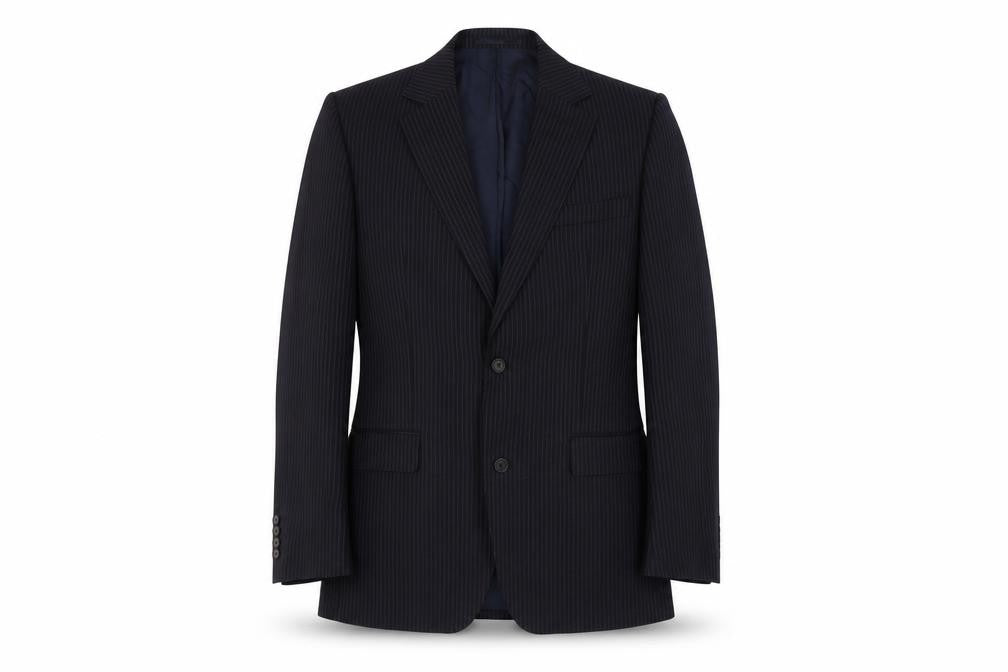 Mens 38 Chest Regular Jaeger Blue Two-Button Suit Jacket